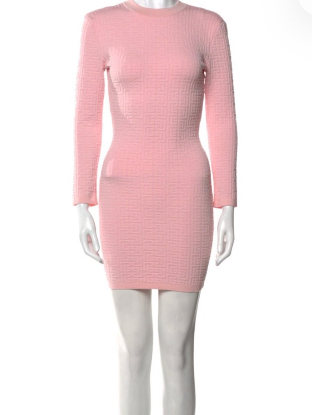 Balmain Pink Monogram Mini Dress Size XS US2/FR34